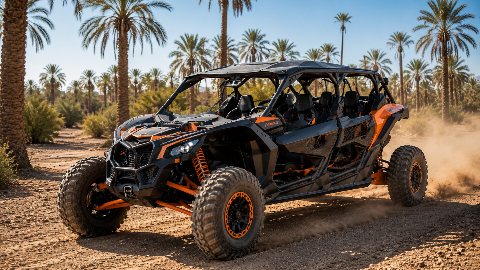 Buggy Can-Am quatre places dans la Palmeraie de Marrakech