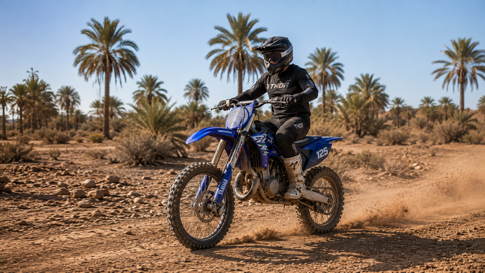 Moto Cross Yamaha YZ 125 dans la Palmeraie de Marrakech